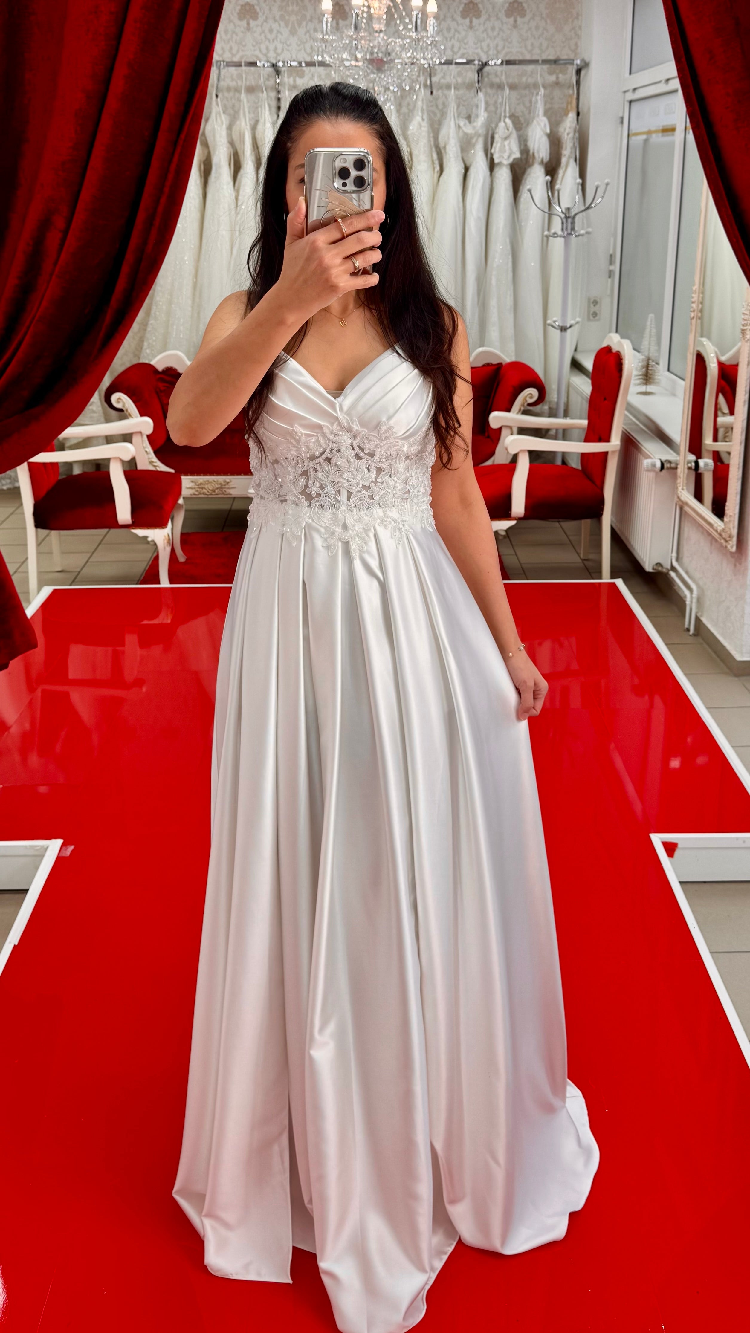 Standesamtkleid MD6077 in weiss-5 – Ansicht 2 | Lamia Mode