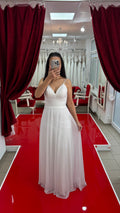 Standesamtkleid M165 – A-Linie in Ivory – Ansicht 1 | Lamia Mode