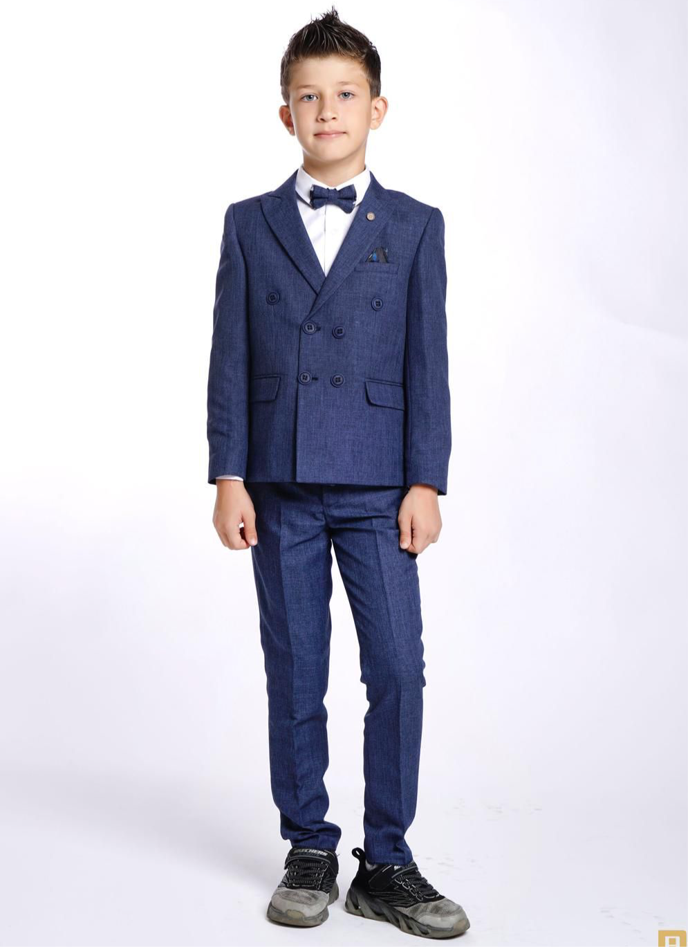 Kinderanzug Set M2053 in Blau – Ansicht 1 | Lamia Mode