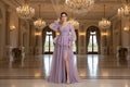 Elegantes Abendkleid mit Volants und Chiffonärmeln / C4916 in mint-grun – Ansicht 3 | Lamia Mode