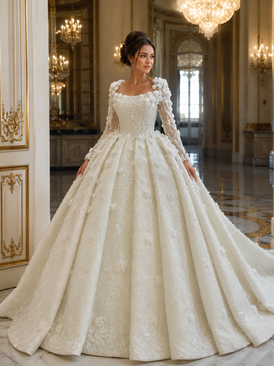 Brautkleid 3D – Ansicht 1 | Lamia Mode
