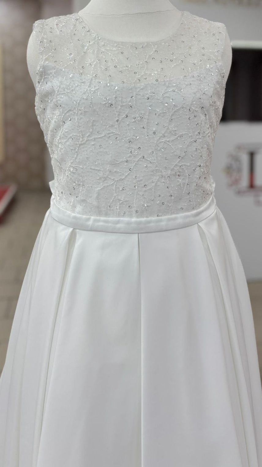 Kommunionskleid „Elara“ in creme – Ansicht 3 | Lamia Mode
