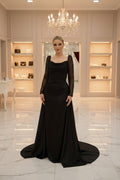 Abendkleid MD8140 in Dunkelblau – Ansicht 3 | Lamia Mode
