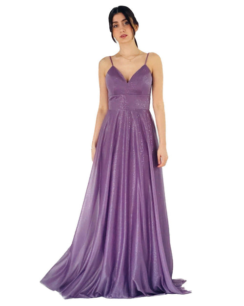 Abendkleid M165 – A-Linie in Lavendel – Ansicht 1 | Lamia Mode