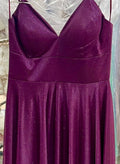 Abendkleid M165 – A-Linie in Pflaume – Ansicht 2 | Lamia Mode