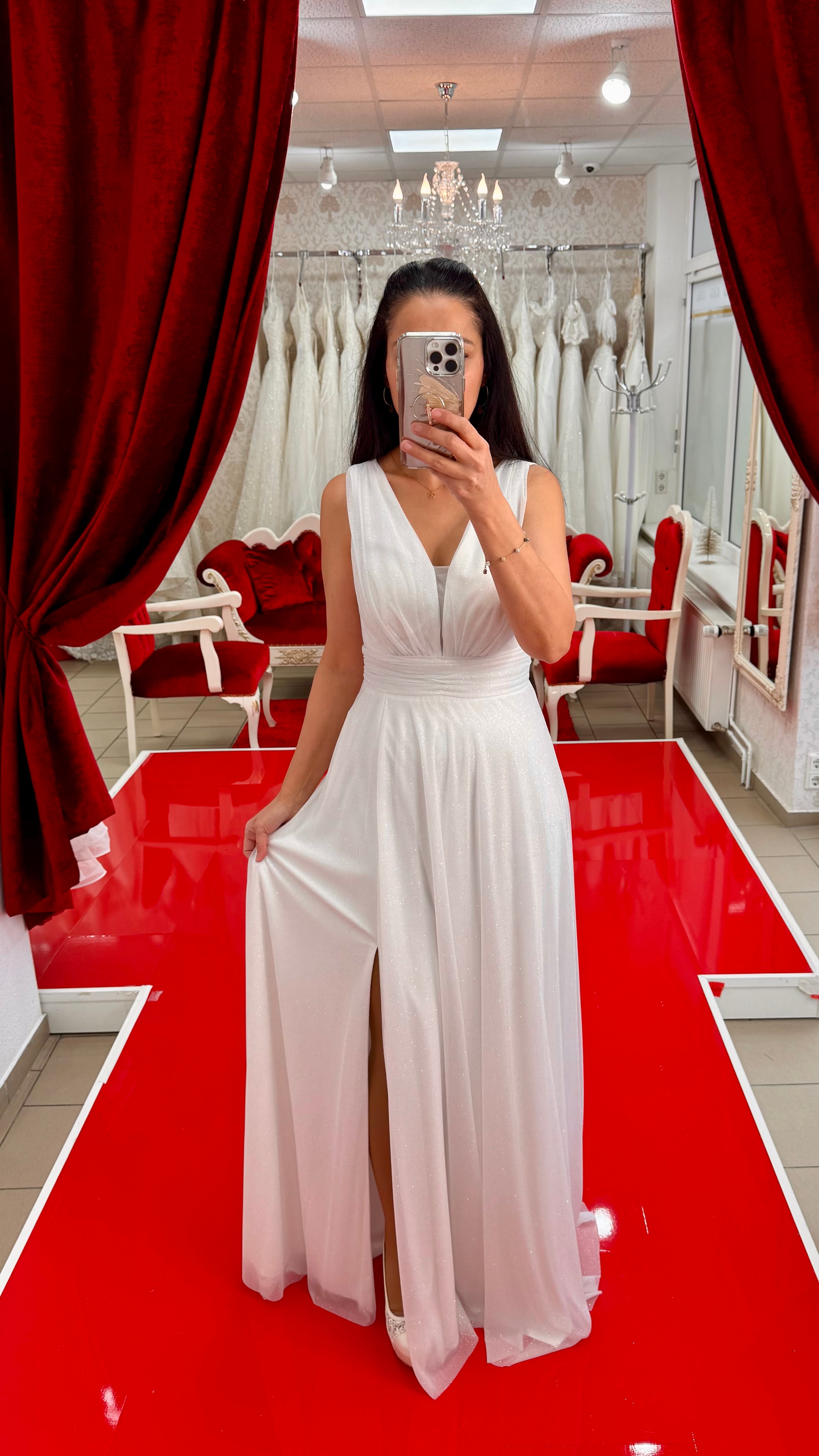 Standesamtkleid M169 in weiss-5 – Ansicht 2 | Lamia Mode