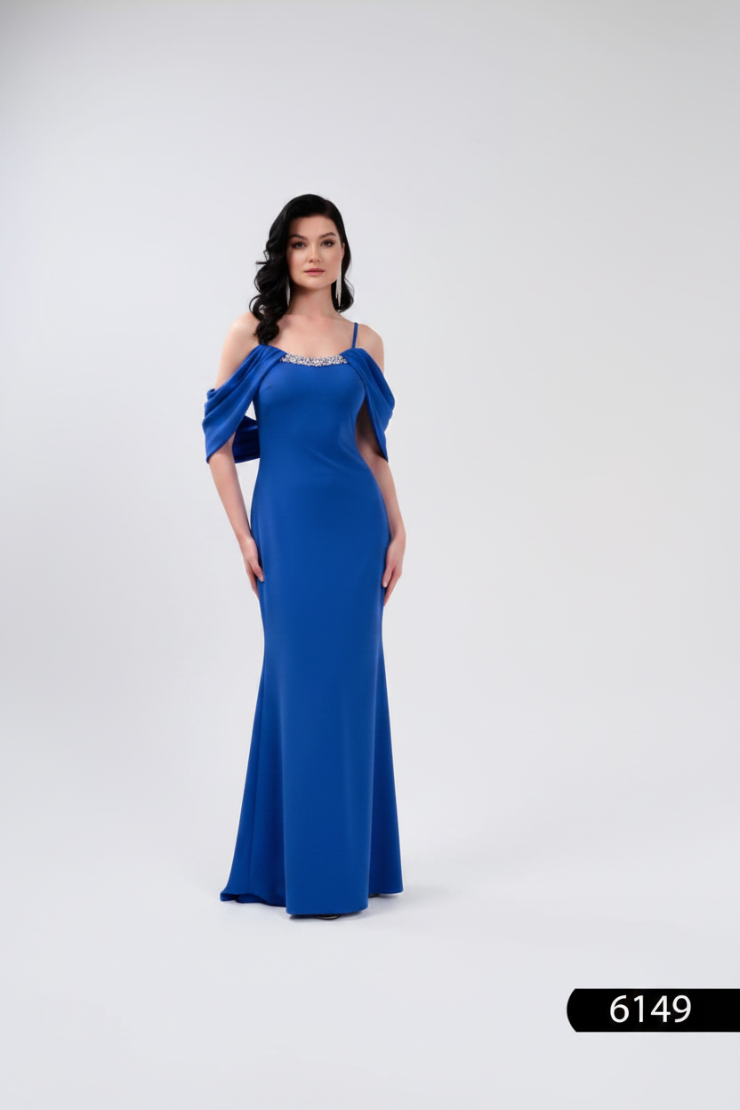 Abendkleid C6149 in Creme – Lamia Braut & Abendmode