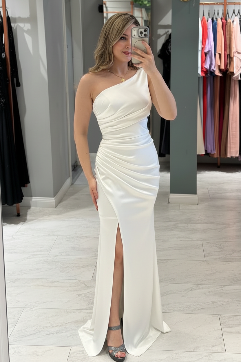 Abendkleid LD2004 – Satin und figurbetonte Passform in Cappuccino – Ansicht 11 | Lamia Mode