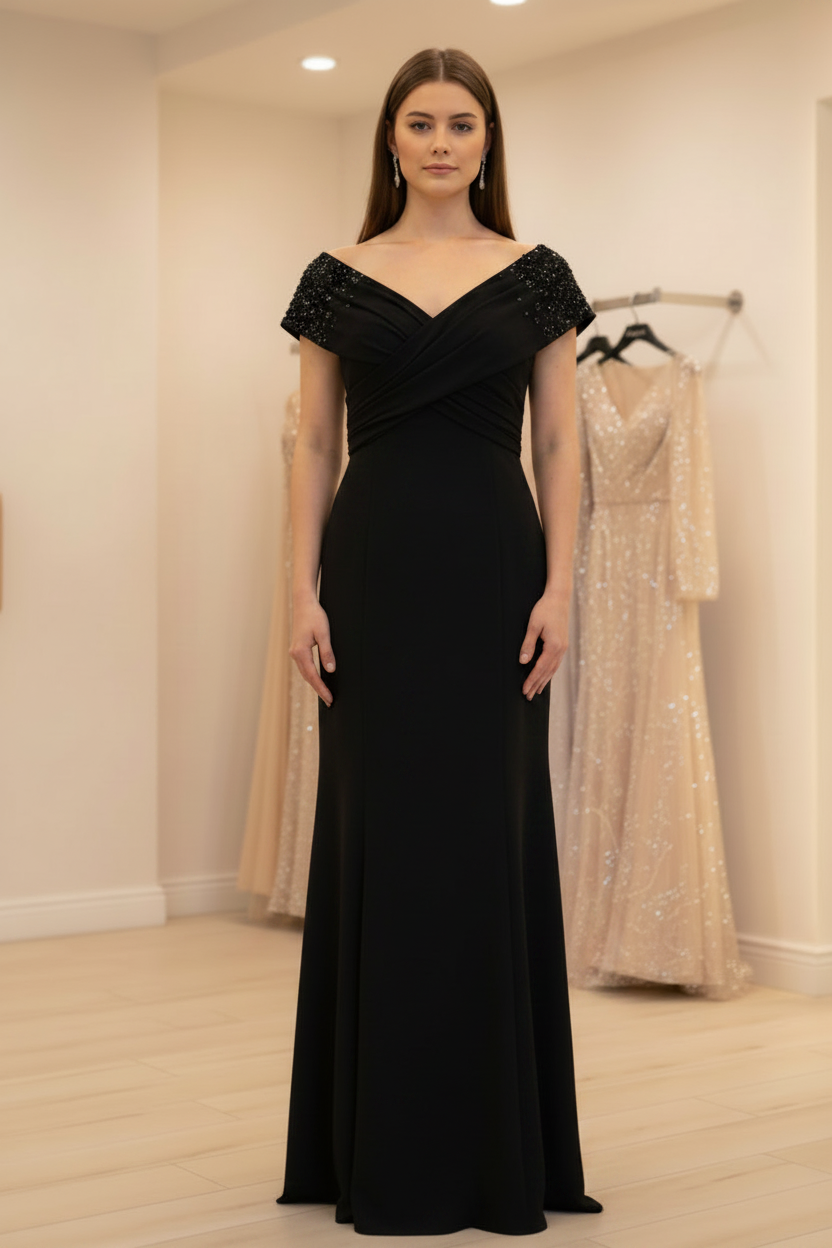 Abendkleid C6153 in Schwarz – Lamia Braut & Abendmode