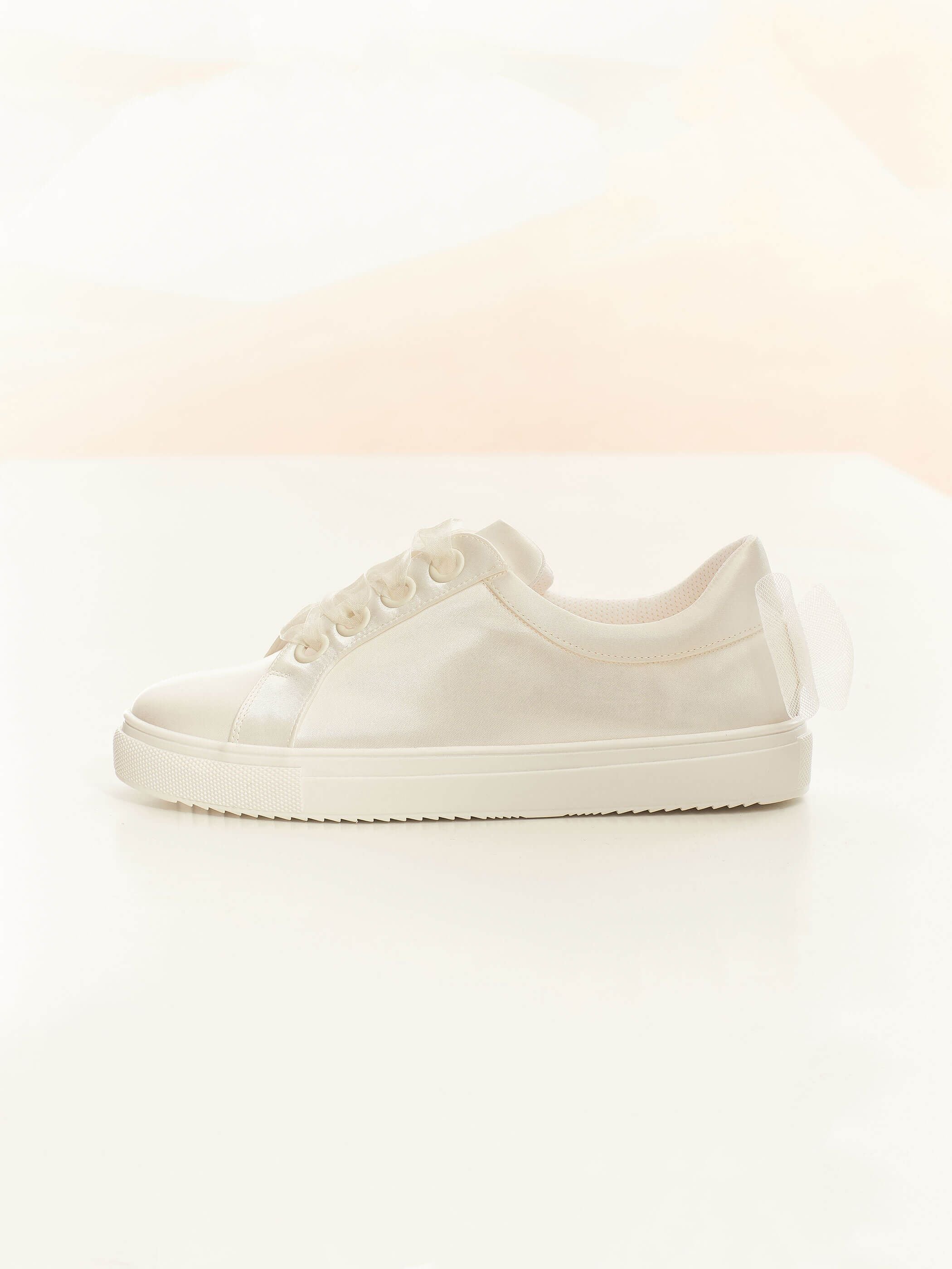Brautschuhe Brautsneaker Emily aus Satin in Creme – Ansicht 4 | Lamia Mode