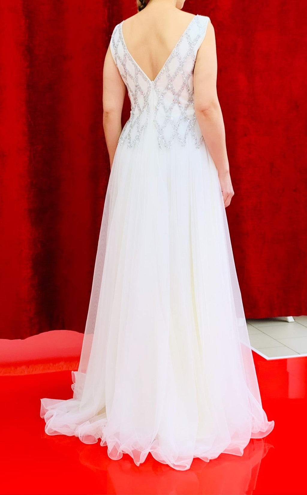 Standesamtkleid C4488 – Tüll und Corsagen-Oberteil – Ansicht 4 | Lamia Mode