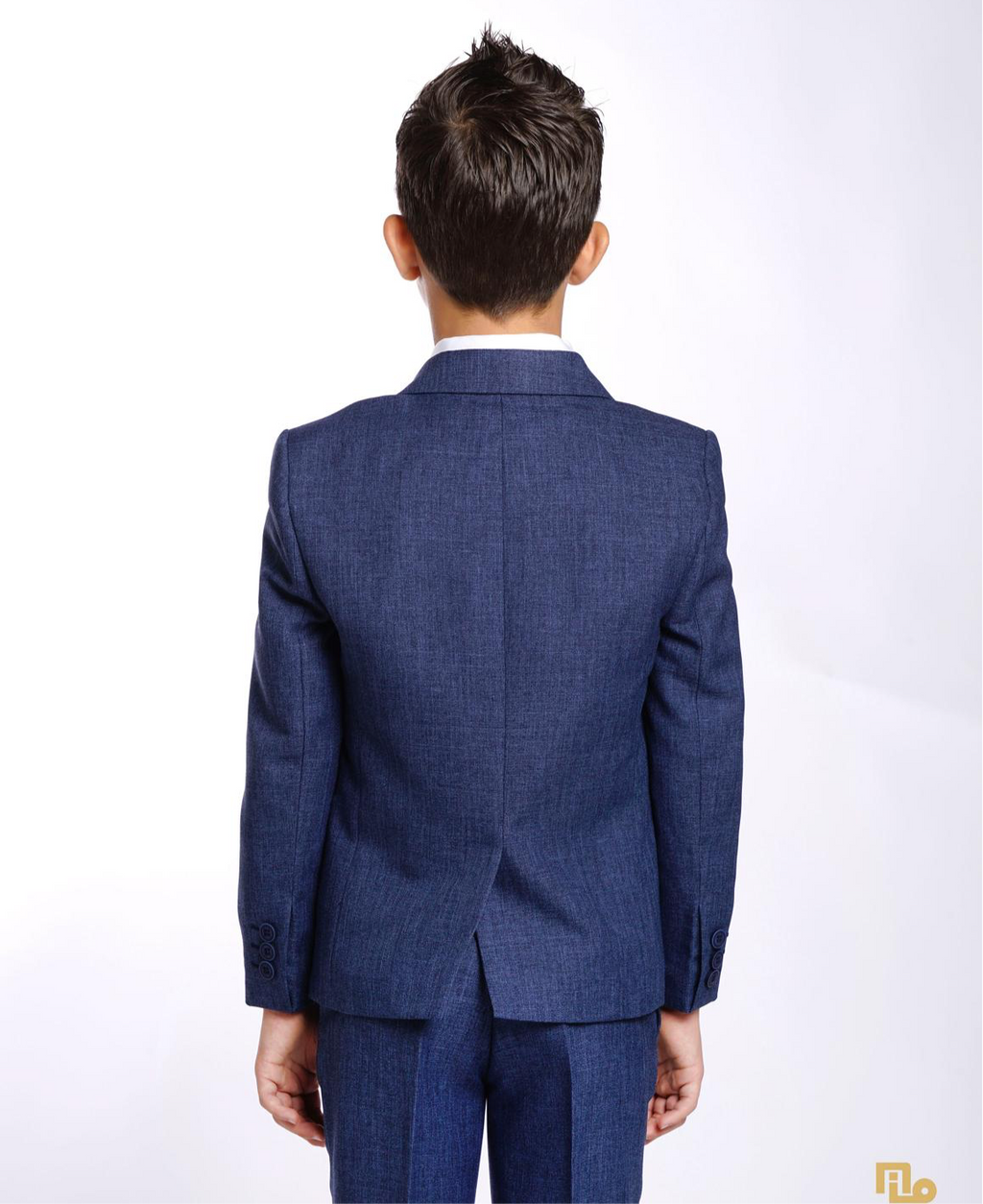Kinderanzug Set M2053 in Blau – Ansicht 3 | Lamia Mode