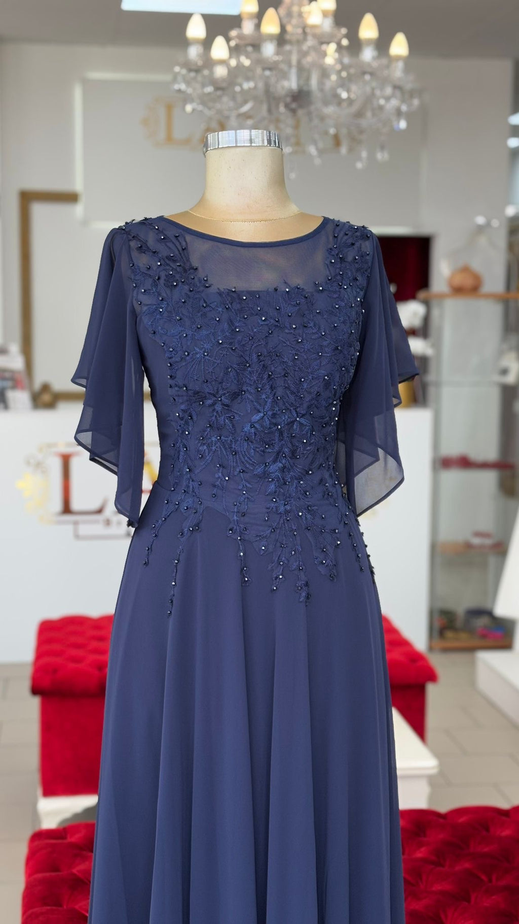 Abendkleid Fk636 in gruen-2 – Ansicht 4 | Lamia Mode