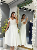 Standesamt Kleid M257 in weiss – Ansicht 1 | Lamia Mode