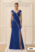 Abendkleid C5990 in Royalblau – Lamia Braut & Abendmode