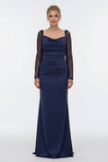 Abendkleid MD8140 in Dunkelblau – Ansicht 2 | Lamia Mode
