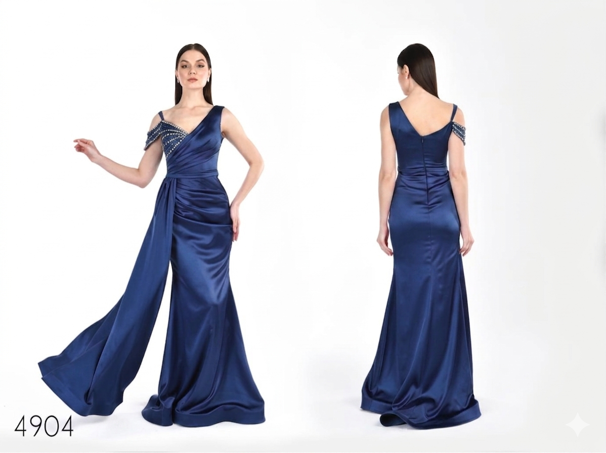 Abendkleid C4904 in Bordeaux – Lamia Braut & Abendmode
