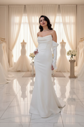 Standesamt Kleid L2100 in weiss-6 – Ansicht 1 | Lamia Mode