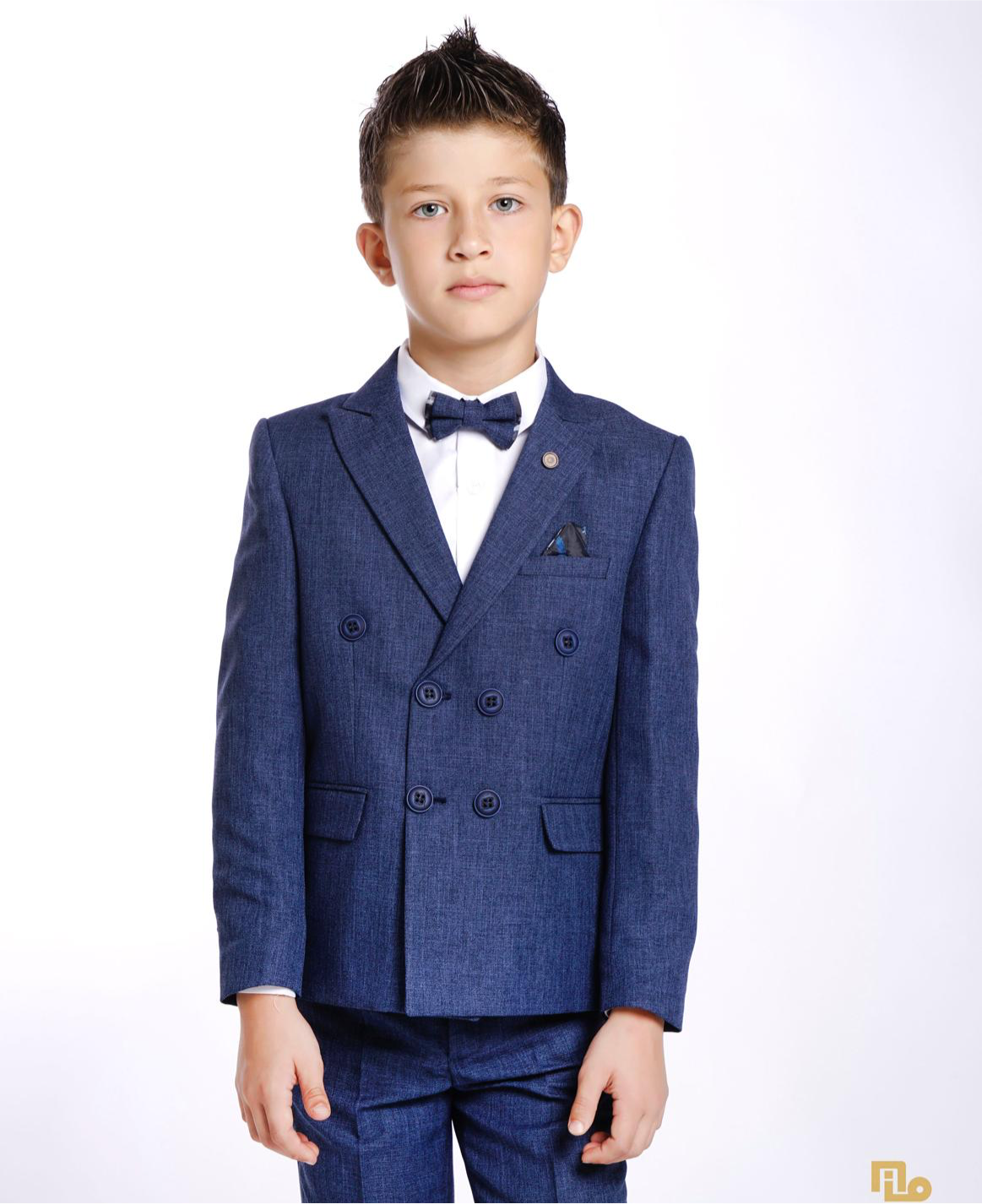 Kinderanzug Set M2053 in Blau – Ansicht 2 | Lamia Mode