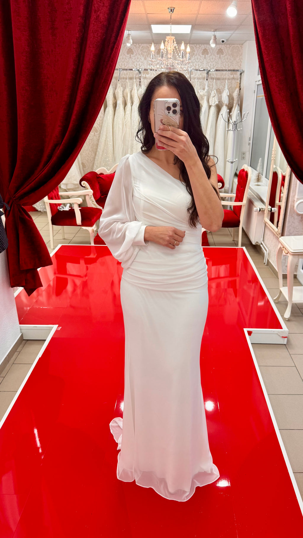 Standesamt-Kleid MD7600 in weiss – Ansicht 1 | Lamia Mode