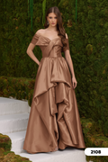 Abendkleid C2108 in Cappuccino – Lamia Braut & Abendmode