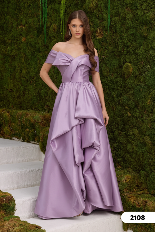 Abendkleid C2108 in Cappuccino – Lamia Braut & Abendmode