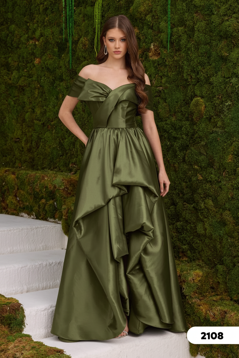 Abendkleid C2108 in Cappuccino – Lamia Braut & Abendmode
