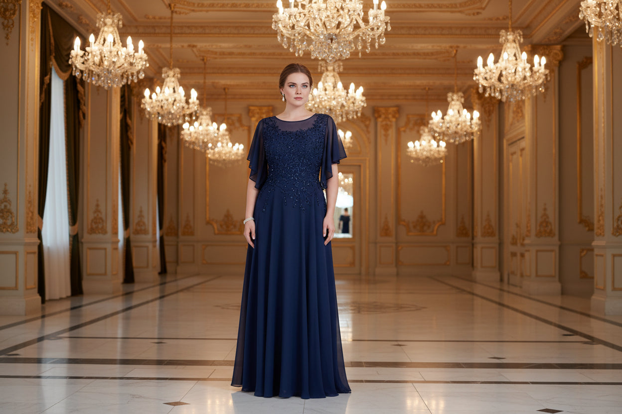 Abendkleid Fk636 in gruen-2 – Ansicht 1 | Lamia Mode