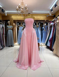 Ballkleid mit Satin-Schlepp – Samt in Braun – Ansicht 2 | Lamia Mode