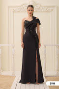 Abendkleid C2118 in Khaki – Lamia Braut & Abendmode