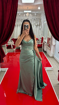 Abendkleid MD6019 in smaragdgrun – Ansicht 3 | Lamia Mode