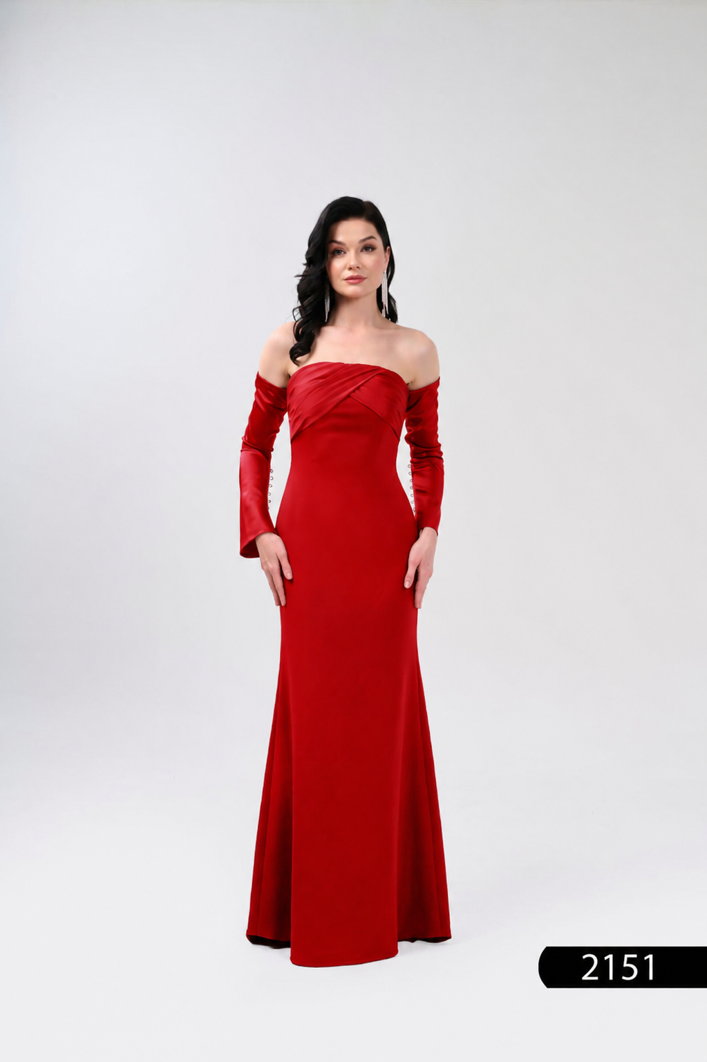 Abendkleid C2151 in Rot – Lamia Braut & Abendmode