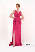 Abendkleid C5945 in Fuchsia – Lamia Braut & Abendmode