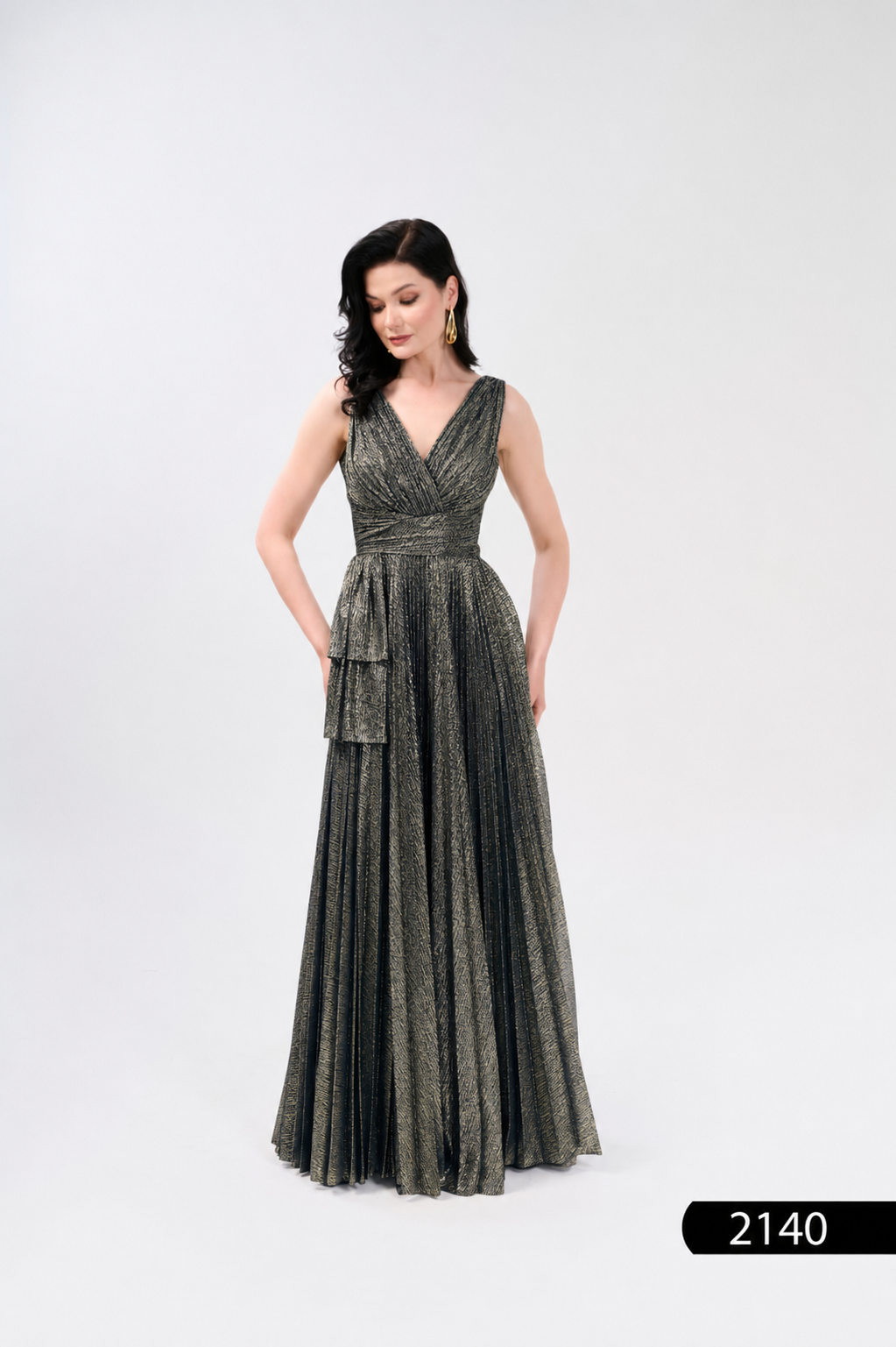 Abendkleid C2140 in Marineblau – Lamia Braut & Abendmode
