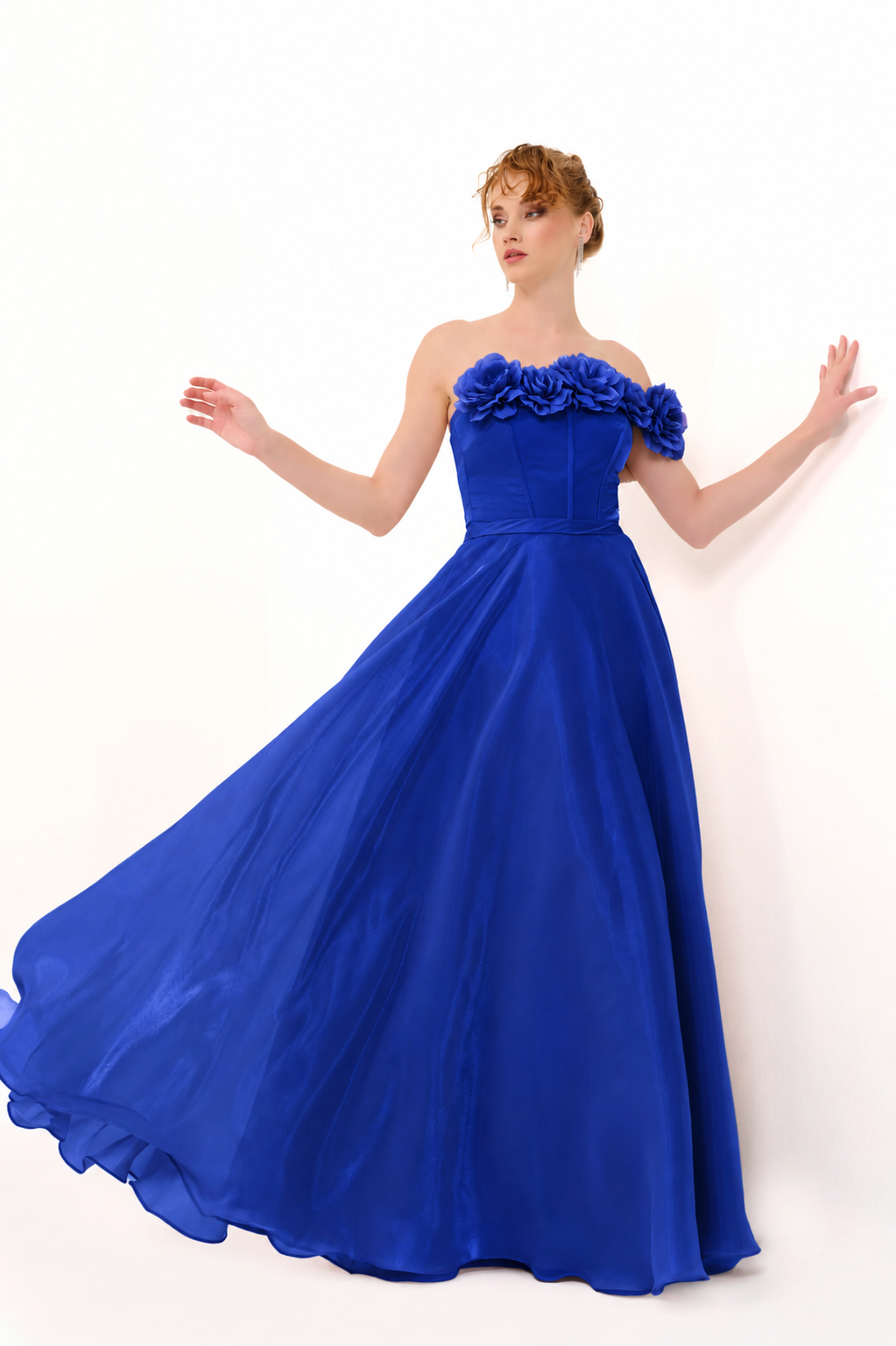 Abendkleid C4964 in Royalblau