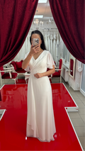 Standesamtkleid FK3324 – Chiffon in Ivory – Ansicht 2 | Lamia Mode