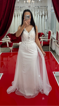 Standesamtkleid H200 – Spitze und A-Linie in Creme – Ansicht 1 | Lamia Mode