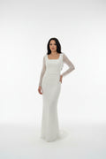Standesamt Kleid M281 in weiss-7 – Ansicht 1 | Lamia Mode