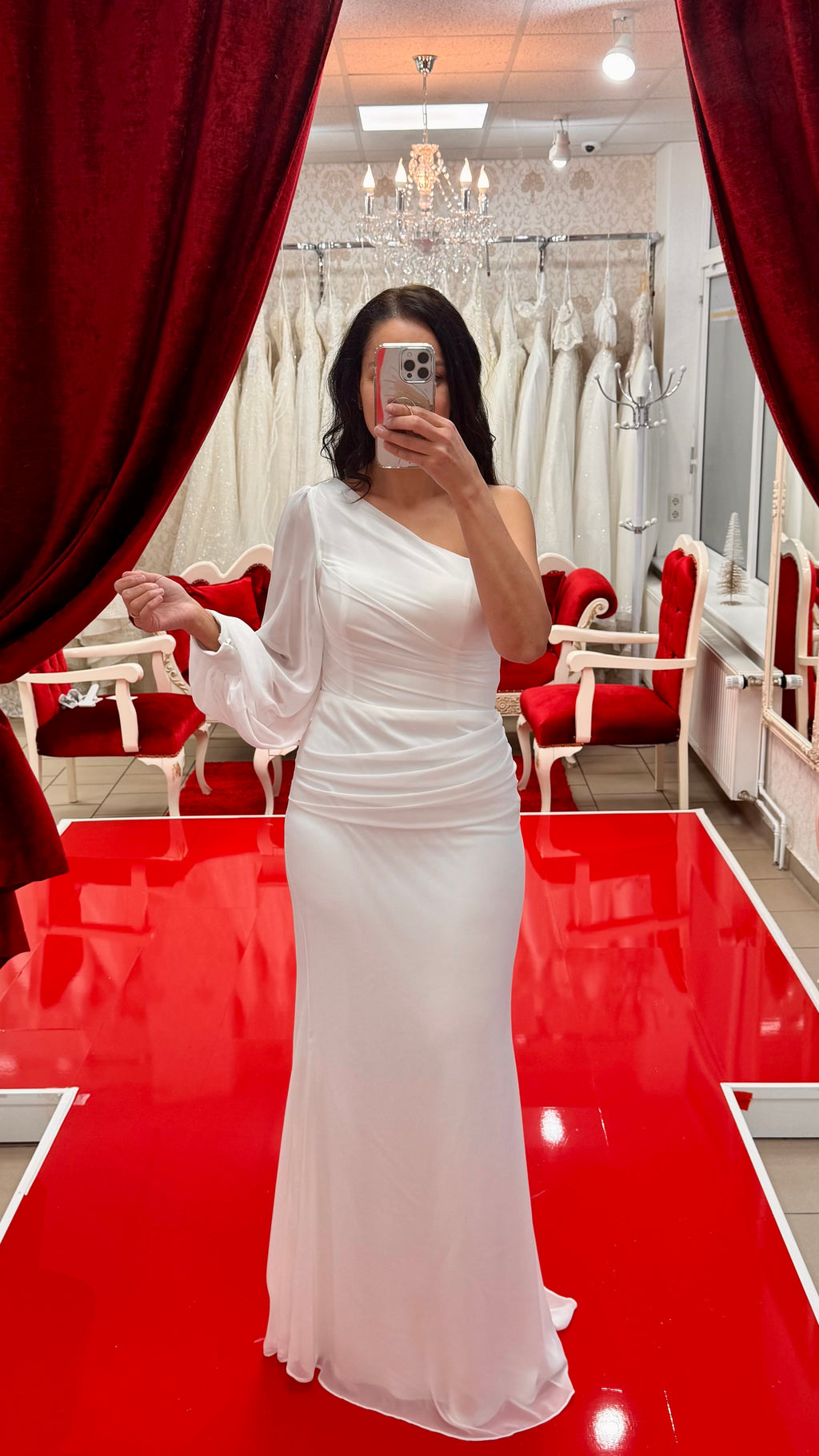 Standesamt-Kleid MD7600 in weiss – Ansicht 4 | Lamia Mode