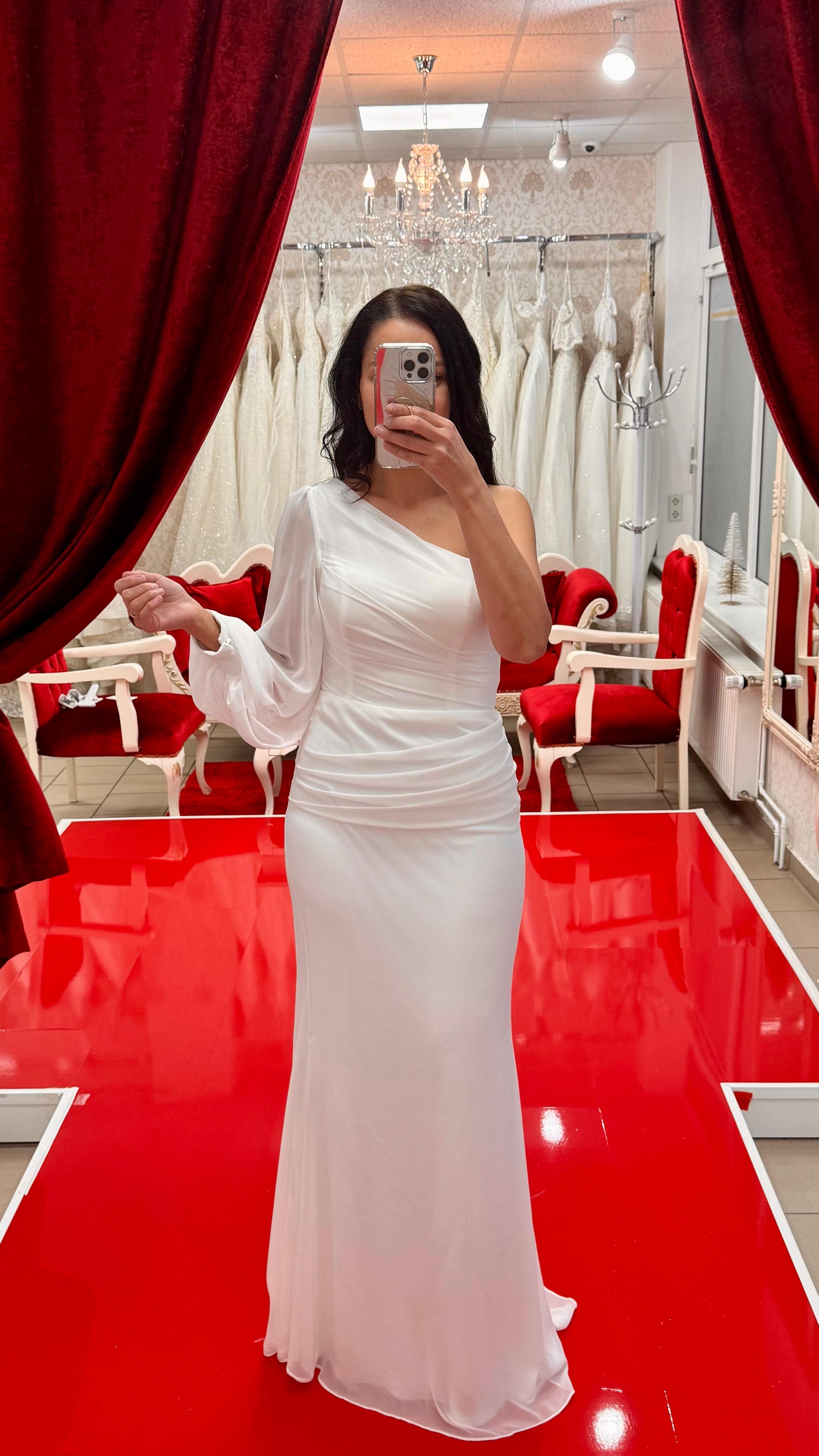 Standesamt-Kleid MD7600 in weiss – Ansicht 4 | Lamia Mode