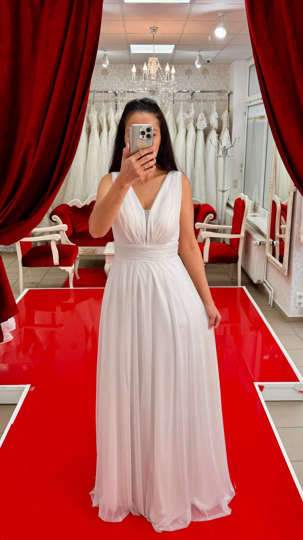 Standesamtkleid M169 in weiss-5 – Ansicht 1 | Lamia Mode