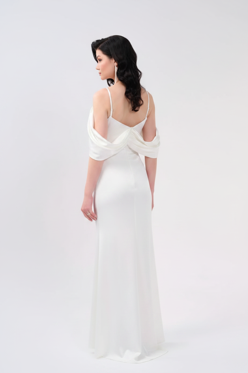 Abendkleid C6149 in Creme – Lamia Braut & Abendmode