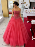Ballkleid Atanur in coralle – Ansicht 1 | Lamia Mode