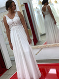 Standesamtkleid FK3258 – Weiß – Chiffon und Spitze in Weiß – Ansicht 1 | Lamia Mode