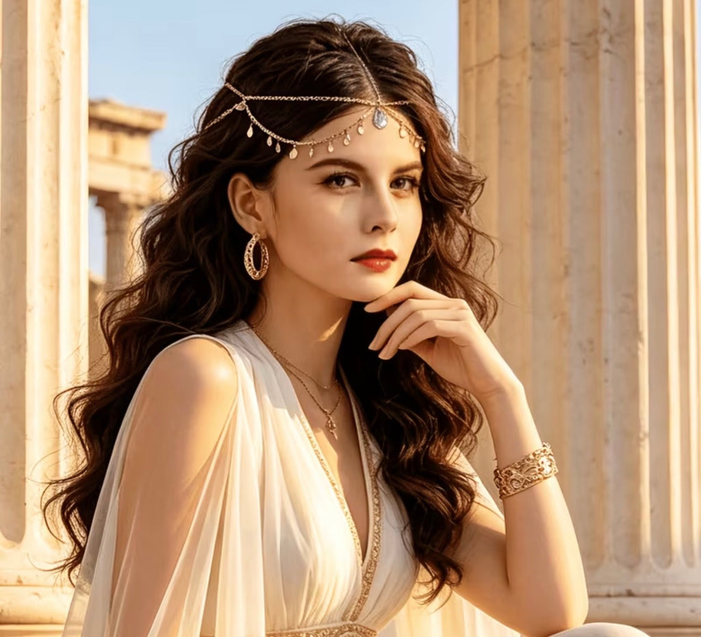 Stirnschmuck Gold – Vintage Mehrreihig