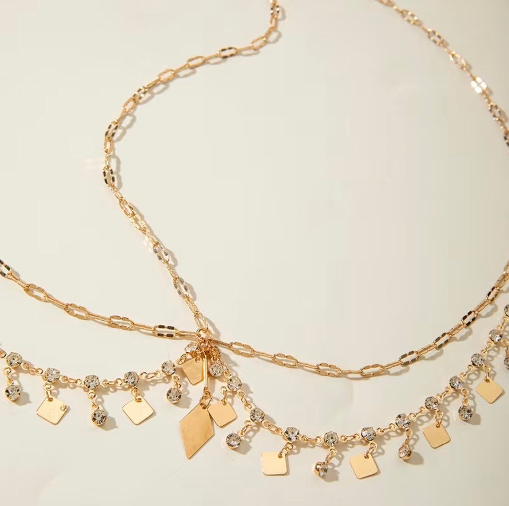 Stirnschmuck Gold 30943 – Mehrreihig mit Anhängern