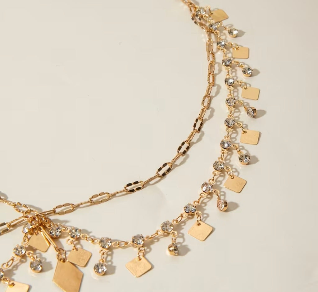 Stirnschmuck Gold 30943 – Mehrreihig mit Anhängern