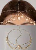 Stirnschmuck Gold 30943 – Mehrreihig mit Anhängern
