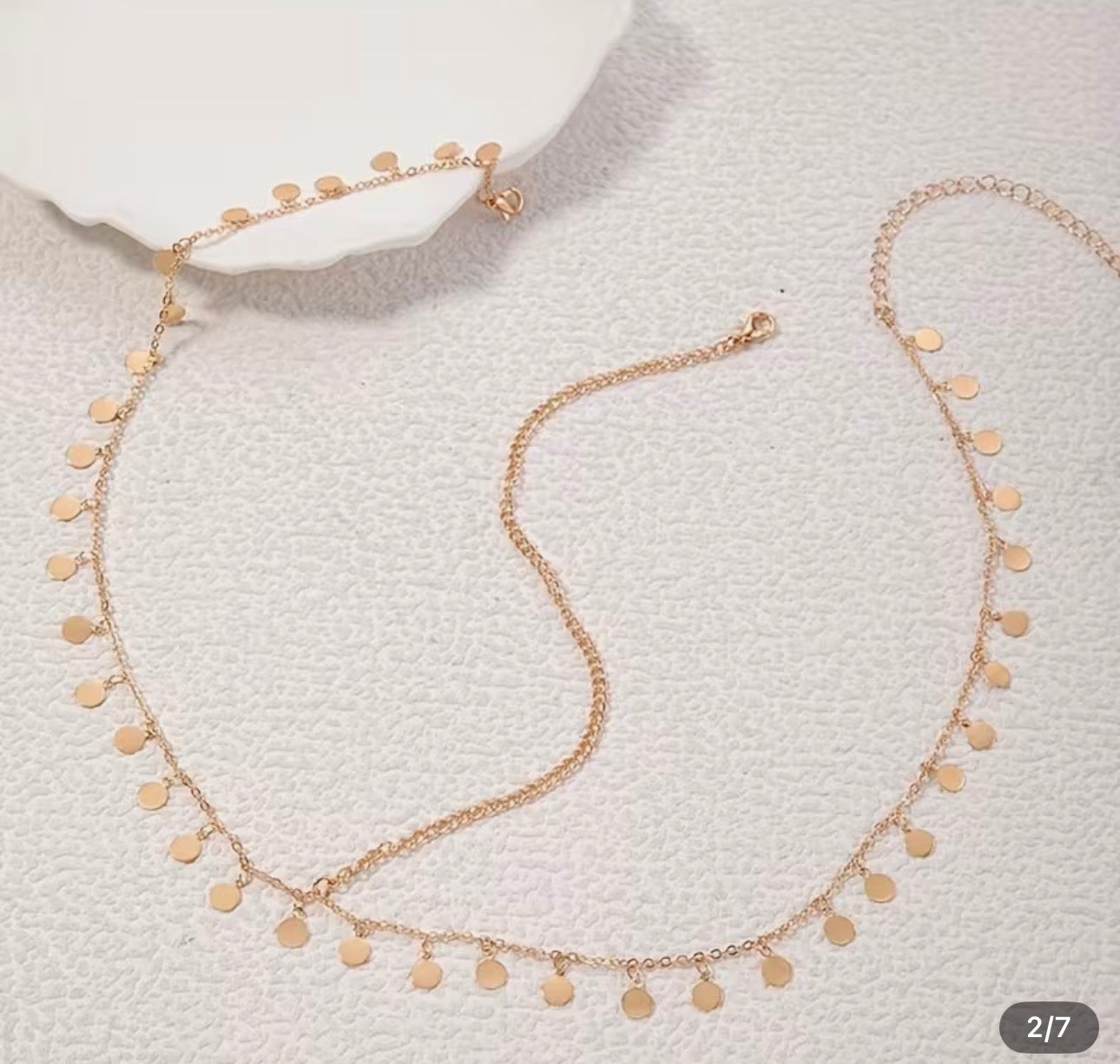 Stirnkette Gold – Feine Kette mit Plättchen