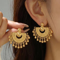 Boho Statement Ohrringe Gold – Rund